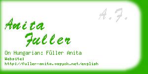 anita fuller business card