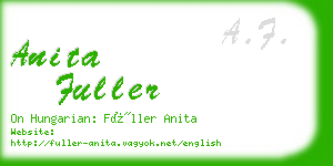 anita fuller business card